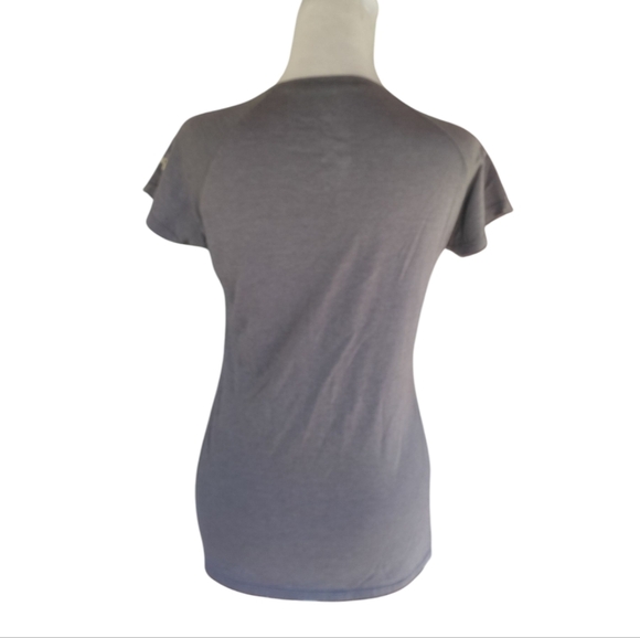 The North Face Graphic Baby Tee Gray Sunrise Slim Fit Size Small - Picture 5 of 7